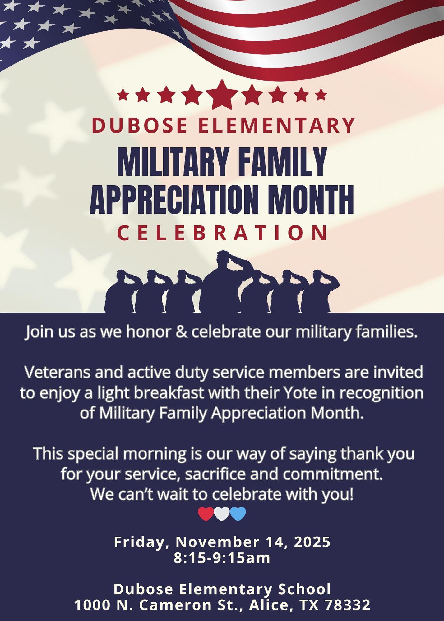 Military Family Appreciation Month Celebration